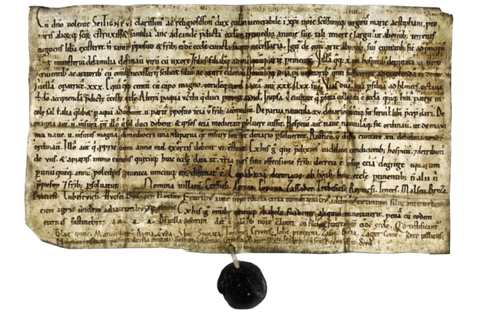 Zakládací listina kostela sv. Štěpána v Litoměřicích, rok 1058.