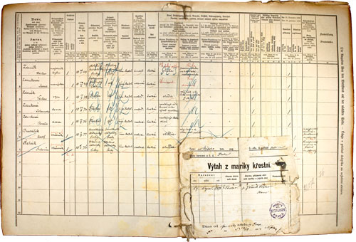 Zapsané hodnoty ze sčítání roku 1890.